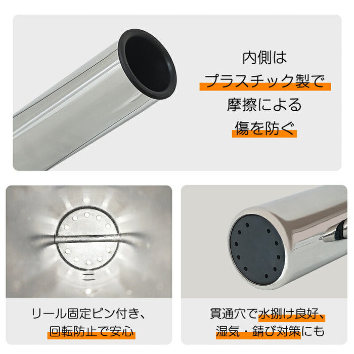 RAKU ロッドホルダー ステンレス製 クランプ式 角度調節可能 取り付け簡単 錆びにくい 水捌け良好 六角レンチ付き PVCシート付き 船 バイク 4個セット 2個セット