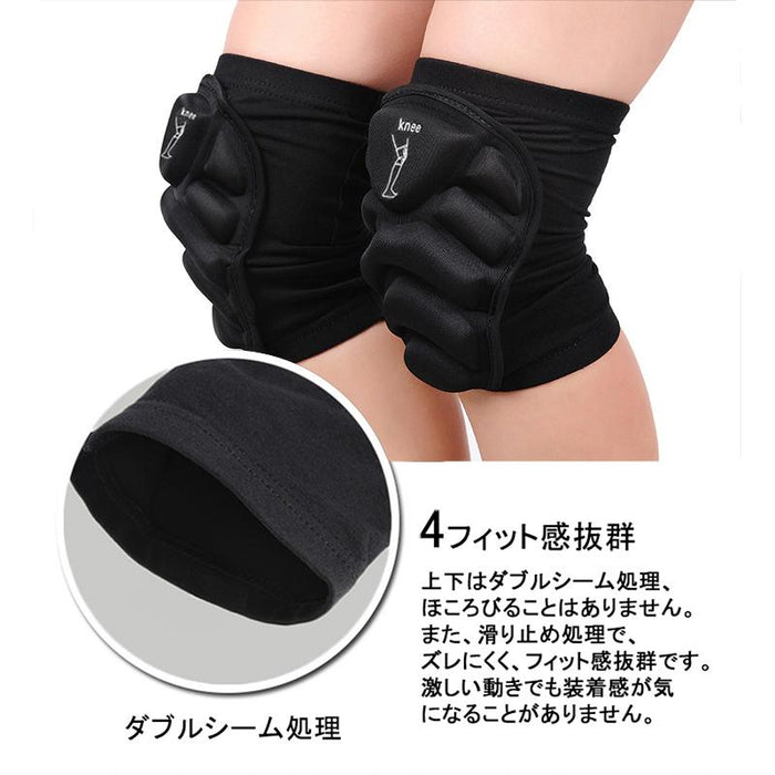 RAKU 膝パッド スノーボード スポーツ ニーパッド 膝当て 膝プロテクター 膝パット 膝サポーター ニーサポーター 膝 パッド ひざ用 膝あて 黒 左右 2点セット