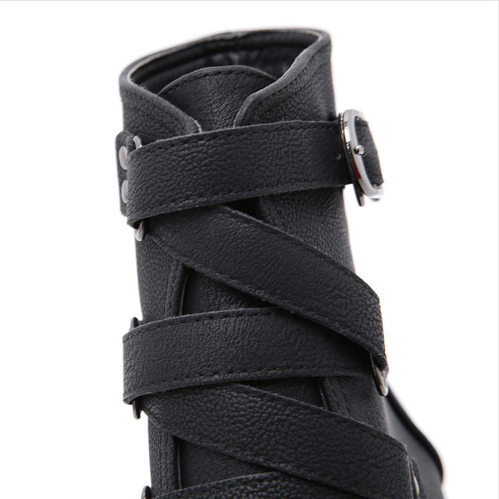 【7日内出荷】【8cmヒール 】ショートブーツ レディース 厚底 秋ブーツ 黒 日常 通勤 レースアップブーツ 靴 編み上げブーツ おしゃれ 痛くない 履きやすい 柔らかい カジュアル ゆったり ラウンドトゥ 太ヒール きれいめ 人気 クール 春夏秋冬 ダンスシューズ  韓国 仕事 合皮 原宿系 細見え