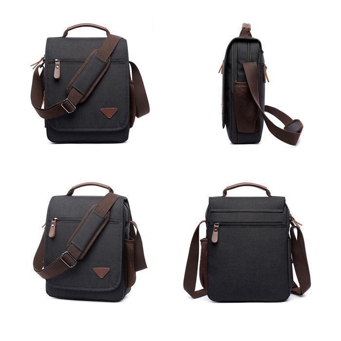 【7日内出荷】【3way】メンズ ショルダーバッグ 縦型 メンズバッグ  肩掛け 斜めがけ キャンバス 帆布 撥水 大容量 通勤 通学 多機能 おしゃれ シンプル