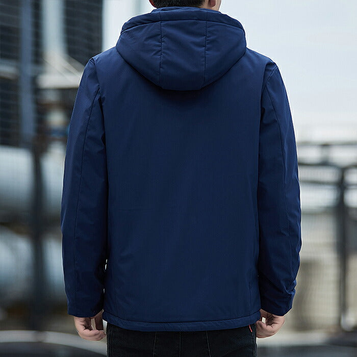裏ボア マウンテンパーカー メンズ ジャケット ジャンパー 防寒 防風 秋服 冬服 秋冬 フード付き 厚手 防風 撥水  ゴルフウェア アウトドア カジュアル シンプル おしゃれ ポケット付き 通勤 通学 登山 釣り キャンプ 大きいサイズ