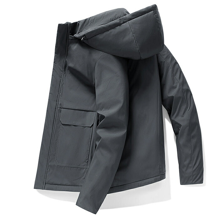 裏ボア マウンテンパーカー メンズ ジャケット ジャンパー 防寒 防風 秋服 冬服 秋冬 フード付き 厚手 防風 撥水  ゴルフウェア アウトドア カジュアル シンプル おしゃれ ポケット付き 通勤 通学 登山 釣り キャンプ 大きいサイズ