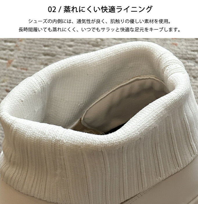 【9CMヒール】ブーツ レディース ショートブーツ レースアップブーツ ソックスブーツ 編み上げブーツ ニット 厚底 9CMヒール インヒール 2CM 秋ブーツ 歩きやすい 柔らかい チャンキーヒール 防寒 通勤 通学 学生 カジュアル 小さいサイズ 秋冬 黒 白