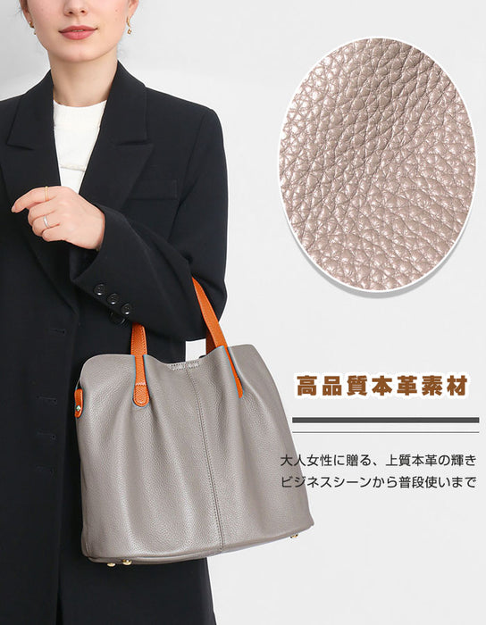 【7日内出荷】【2WAY】本革 トートバッグ ショルダーバッグ レディース 大容量 肩掛け 斜め掛け 手提げ レザー 大きめ 通勤 仕事バッグ 鞄 牛革 柔らか 大人 ビジネス オフィス 上品  鋲付き 高見え 高級感 お出かけ デート かわいい 母の日 クリスマス プレゼント