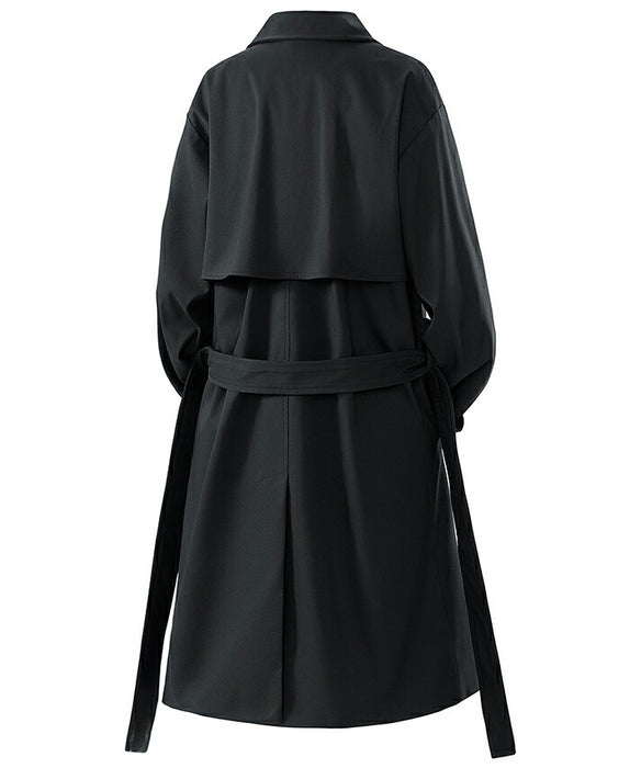 【S-3XL】レンチコート メンズ ロングコート アウター スプリングコート ビッグシルエット ビジネスコート 通勤 通学 ダブルブレスト ベルト付き シンプル 無地 大人カジュアル おしゃれ  紳士服 ゆったり 秋物 秋冬 黒 ベージュ 大きいサイズ