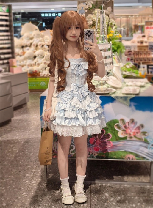 【7日内出荷】ロリータ ウィッグ ロング カール ツインテール 前髪あり 耐熱 アッシュブラウン フルウィッグ 高品質 自然 ふんわり ヘア レディース コスプレ ハロウィン 撮影 イベント おしゃれ 可愛い