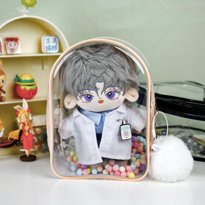 【7日内出荷】大きな透明ポケット スクールバッグ 推し活バッグ 見せる 収納 推し活グッズ 痛バッグ 痛バ ぬいぐるみ 大容量 ぬいぐるみバッグ ショルダーポーチ 透明 クリア バッグ ぬいぐるみ