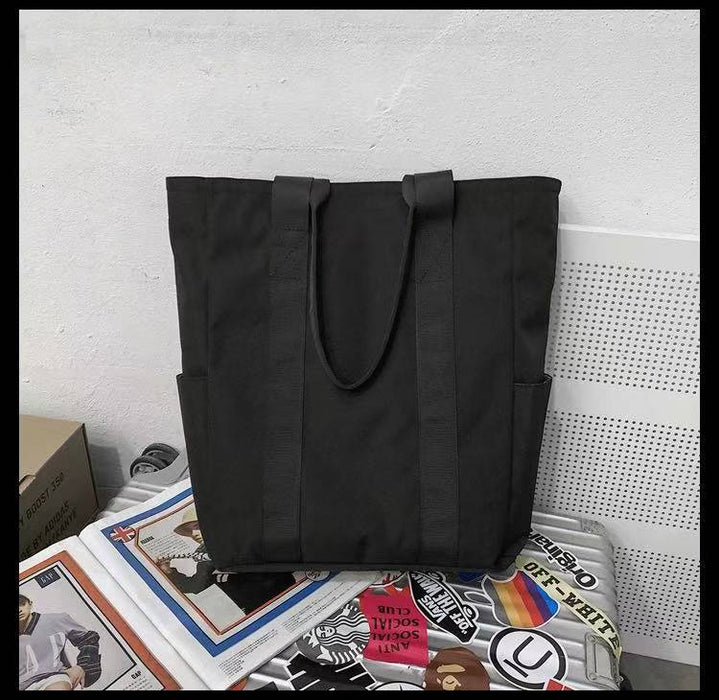 【7日内出荷】【2way】トートバッグ ポケット多い メンズ レディース トートバック おしゃれ 軽量 肩掛け 軽い 黒 ユニセックス 撥水 無地