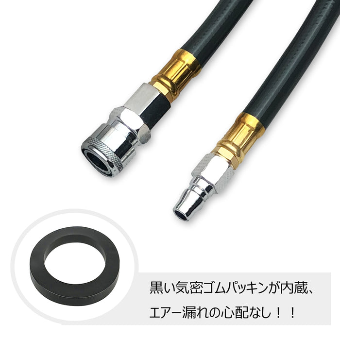 RAKU ソフトエアホース エアーホース 10M 15M 内径9.5x外径15mm 最高使用圧力約２．５MPa 軽い 柔らかい エアカプラー付きPVC素材 軽い産業ニーズに対応 耐熱・耐磨耗・耐油 着装カプラー１/4’ ’NPT