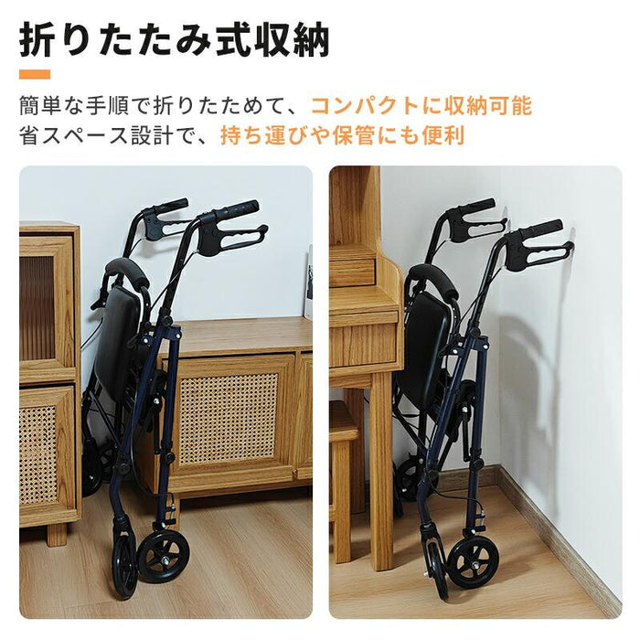 RAKU シルバーカー 歩行補助車 ショッピングカー シルバーカート 年寄りカート 歩行器 歩行車 歩行補助 高齢者歩行器 座れる 高さ調節可 折りたたみ コンパクト