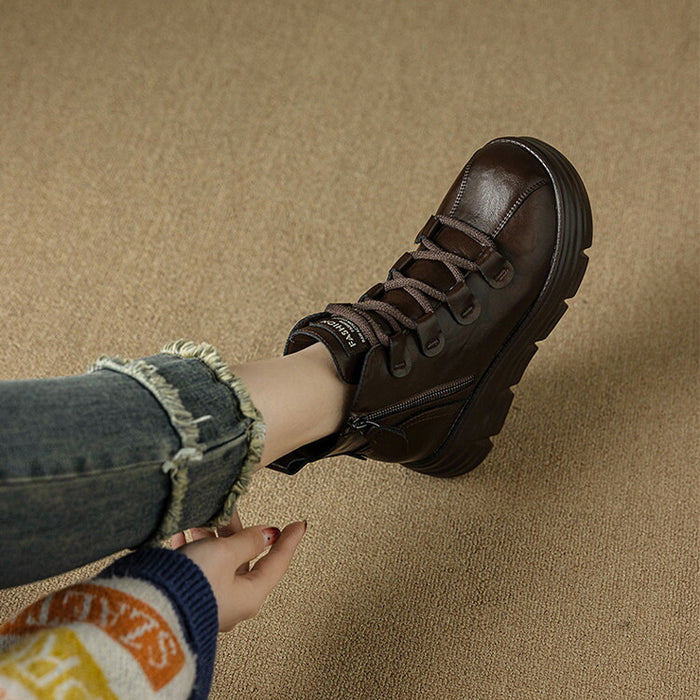 【7日内出荷】【8cm ヒール】厚底 ショートブーツ レディース ブーツ  ショート丈 PU レザーシューズ 2cmインソール 安定感 美脚 くつ 靴 通学 通勤 黒 ブラウン 裏起毛 春 秋 冬 サイドゴム ラウンドトゥ 厚底ブーツ おしゃれ 韓国 歩きやすい 疲れない 滑りにくい 大きいサイズ 22cm～25cm