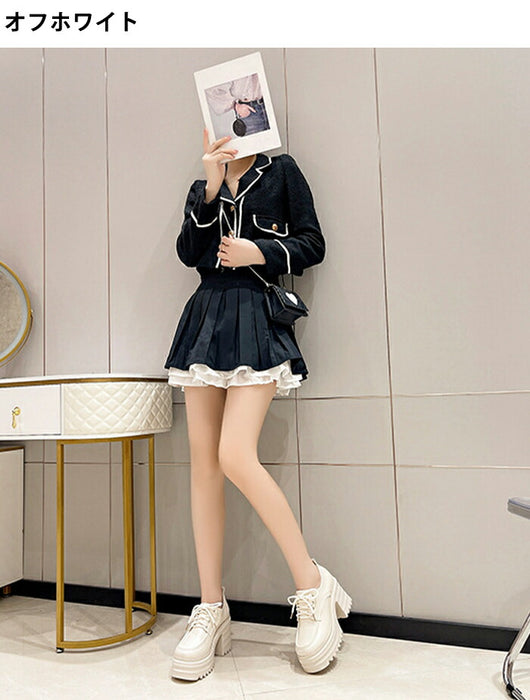 【7日内出荷】【10cmヒール】オックスフォードシューズ 厚底シューズ レディース 厚底 チャンキーヒール 太ヒール Uチップ 革靴 レザー 合皮 シャーク 歩きやすい 疲れにくい 美脚 脚長 おしゃれ 学生 通学 通勤 黒 オフホワイト ベージュ 秋冬 シューズ