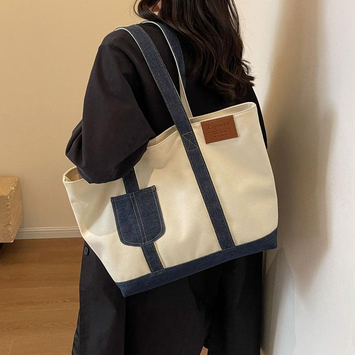 【7日内出荷】【2way】レディース 大容量 A4 対応 トートバッグ 帆布キャンバスバッグ 通勤 通学 おしゃれ シンプル 高品質