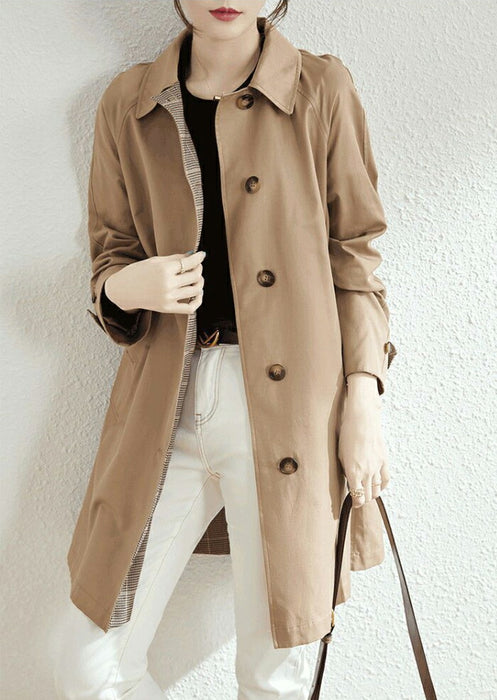 【M-5XL】トレンチコート レディース 大きいサイズ ステンカラーコート アウター ロングコート 膝丈 スプリングコート カジュアル 通勤 きれいめ おしゃれ 上品 チェック ゆったり 軽 体型カバー 入学式 入園式 卒業式 オフィス 春 秋 冬 ベージュ 紺