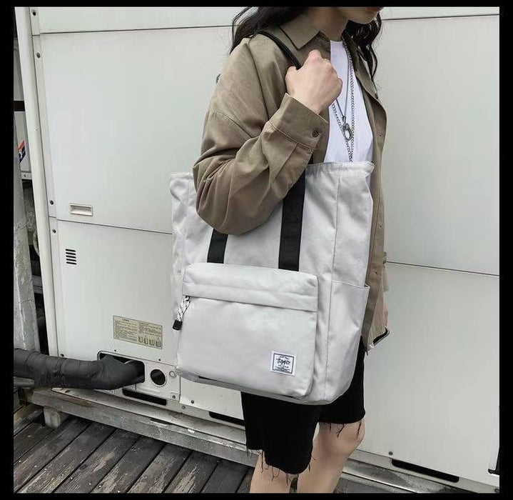 【7日内出荷】【2way】トートバッグ ポケット多い メンズ レディース トートバック おしゃれ 軽量 肩掛け 軽い 黒 ユニセックス 撥水 無地