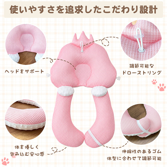 RAKU 犬 あごのせ枕 猫 ペット介護クッション 2WAY クラウンデザイン 上下分離式 体圧分散 床ずれ対策 高さ調節 リバーシブル テンセルメッシュ×ボア素材 通気性 シニア犬 シニア猫 老犬介護 高齢犬 ペット枕