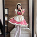 【7日内出荷】4点セット　チェックメイド服 ミニ丈 メイド喫茶 メイドコスチューム ジャパニーズメイド ミニスカ ハロウィン 衣装 仮装 パーティ コスプレ フルセット 可愛い 萌え