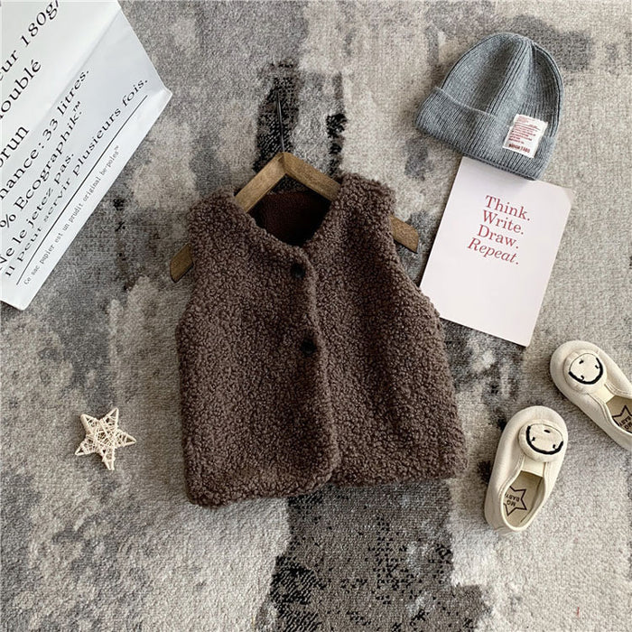 【7日内出荷】キッズ  ボア ベスト  子供服 ベビー服 ジレ 軽量 カジュアル  90 100 110 120 130 アウター コート カジュアル ベビー服 子供服 重ね着 体温調節 男の子 女の子 アウター 羽織 軽い 秋 冬 春  防寒