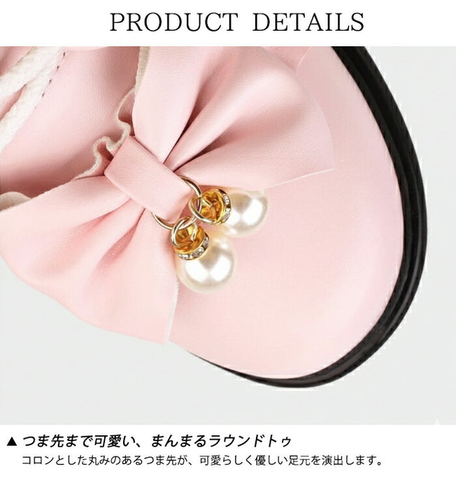 【2cmヒール】ロリータ ブーツ レディース ショートブーツ 編み上げブーツ ローヒール 甘ロリ お姫様 森ガール ロリィタ靴 レース リボン パール 歩きやすい 疲れない サイドジップ おしゃれ かわいい お茶会 コスプレ 発表会 黒 ピンク 白 秋冬