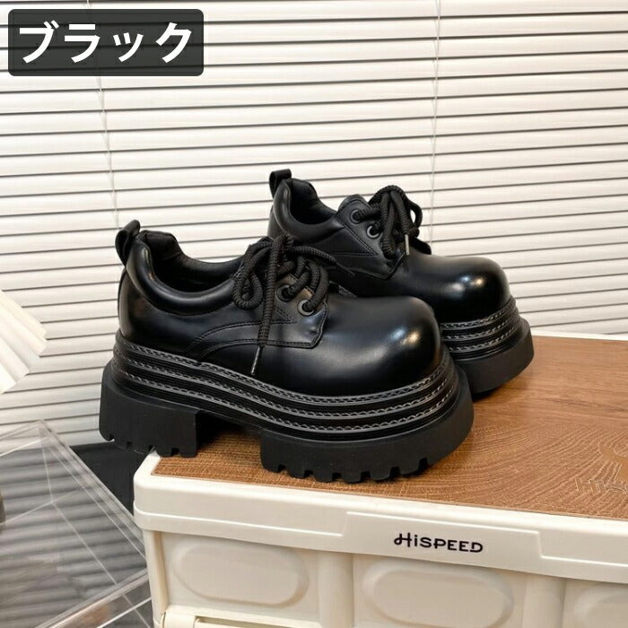 【7日内出荷】【9cmヒール】厚底オックスフォードシューズ レディース 厚底 スクール スクエアトゥ チャンキーヒール トラックソール ボリュームソール プラットフォーム 歩きやすい 疲れにくい 美脚 脚長 地雷系 ストリート イベント 黒 ブラウン 茶色 秋冬