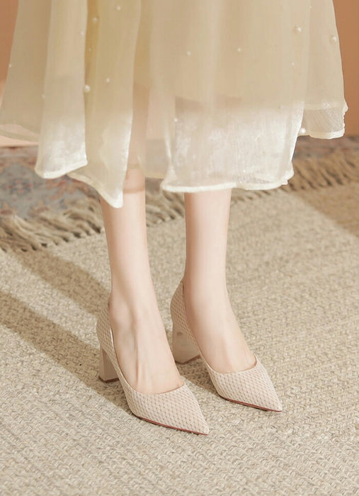 【7日内出荷】【5.5cm~7.5cmヒール】パンプス 痛くない 走れる 結婚式 ポインテッドトゥ チェック 太めヒール チャンキーヒール レディース パーティー お呼ばれ 二次会 入学式 卒業式 きれいめ おしゃれ ハイヒール  美脚 脚長 キラキラ ラメ 黒 白 ベージュ 5.5cm 7.5cm