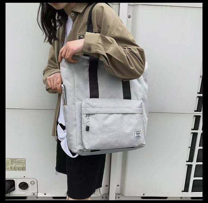 【7日内出荷】【2way】トートバッグ ポケット多い メンズ レディース トートバック おしゃれ 軽量 肩掛け 軽い 黒 ユニセックス 撥水 無地