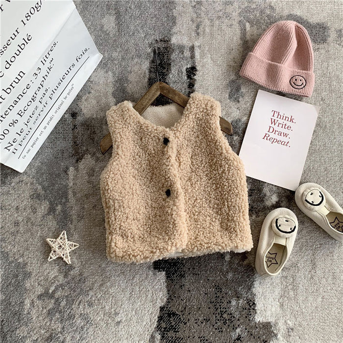 【7日内出荷】キッズ  ボア ベスト  子供服 ベビー服 ジレ 軽量 カジュアル  90 100 110 120 130 アウター コート カジュアル ベビー服 子供服 重ね着 体温調節 男の子 女の子 アウター 羽織 軽い 秋 冬 春  防寒