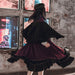 【7日内出荷】3点セット ロリータワンピース 長袖 洋服 コスプレ ゴスロリ 魔法使い かわいい姫 ガールズ Lolita ロリータ服 ゴシック リボン ファション お嬢様 キュート ドレス イベント パーティー 衣装 撮影