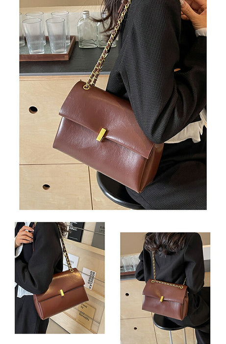 【2WAY】ショルダーバッグ チェーンバッグ レディース 斜めがけ 肩掛け 手提げ 大容量 ボストンバッグ PUバッグ コンパクト 柔らか ハンドバッグ 高校 通勤バッグ お仕事バッグ 通学カバン 女子 大人可愛い きれいめ プレゼント