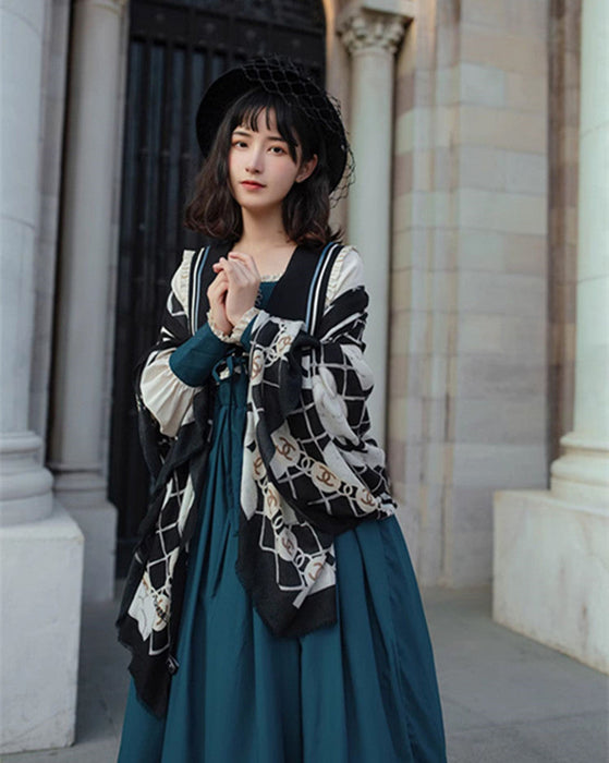 【7日内出荷】ロリータ服 ロリータファッションドレスワンピース 春夏 春秋 フレア ロング 長袖 ワンピース 制服 ドレス ロング スカート 大正ロマン ロリータ ゴシック ロリ 衣装 撮影 姫