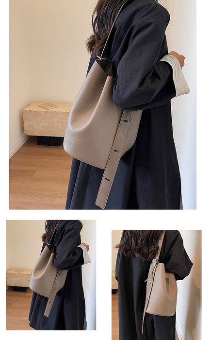 【7日内出荷】【2WAY】ショルダーバッグ レディース バケツ型  内袋 巾着インナーバッグ付き 大容量 斜めがけ 肩掛け 大きめ  PUレザー ママバッグ ワンショルダー 高見え お出かけ デート かわいい 通勤 通学 母の日 クリスマス プレゼント ギフト