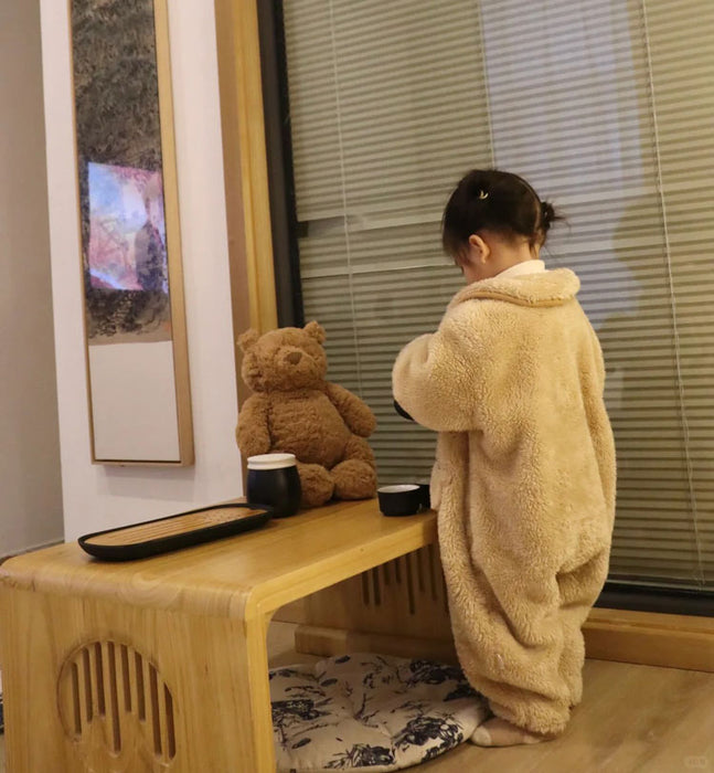 【7日内出荷】くま 着ぐるみ カバーオール もこもこ 冬 ジャンプスーツ ベビー 男の子 女の子 アウター 長袖 防寒 新生児 きぐるみ ベビー服 出産祝い ボア あったか プレゼント くまさん 防寒 寝袋 ルームウェア 厚手 パジャマ