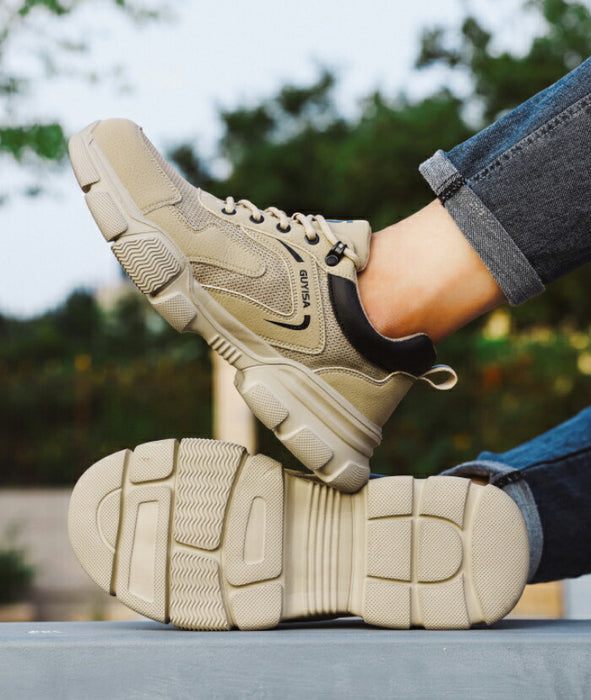 【7日内出荷】安全靴 メンズ 鋼鉄先芯 スニーカー 作業靴 セーフティーシューズ 安全スニーカー EVA 軽作業靴 ローカット 幅広 スチールトゥ 滑らない 踏み抜き防止 耐衝撃 衝撃吸収 防滑 耐摩耗 軽量 通気性 メッシュ 蒸れない おしゃれ 現場 工事 登山