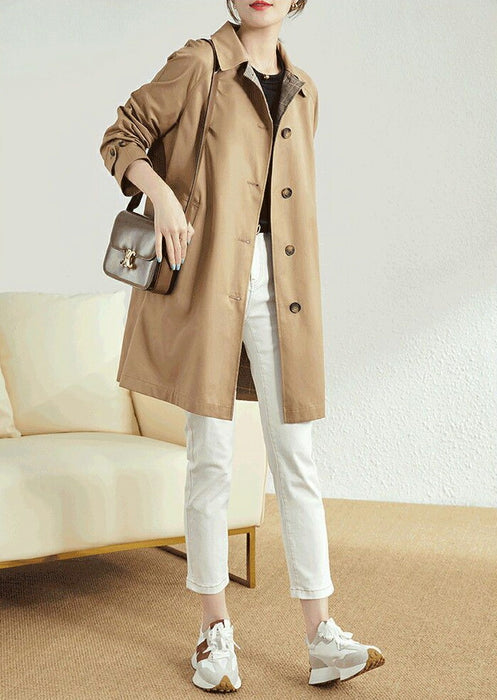 【M-5XL】トレンチコート レディース 大きいサイズ ステンカラーコート アウター ロングコート 膝丈 スプリングコート カジュアル 通勤 きれいめ おしゃれ 上品 チェック ゆったり 軽 体型カバー 入学式 入園式 卒業式 オフィス 春 秋 冬 ベージュ 紺