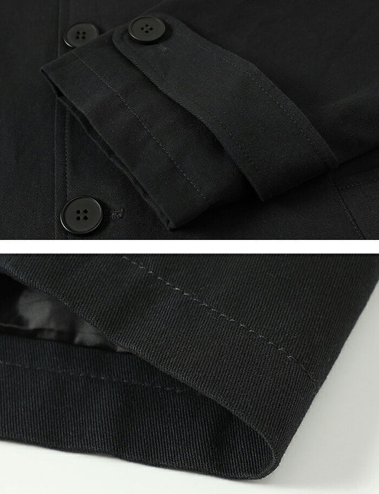 【M-3XL】コート メンズ ステンカラーコート スプリングコート ビジネスコート アウター ゆったり 綿 薄手 ライトアウター ロングコート ビジネス カジュアル きれいめ 通勤 通学 シンプル 無地 韓国 おしゃれ 春 秋 服 黒 ベージュ 大きいサイズ
