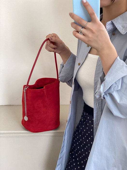 【7日内出荷】【2way】トートバッグ スウェード バッグ レディース バケツ型 ミニトートバッグ 手提げ 通勤 お仕事バッグ 鞄 ハンドバッグ ママバッグ 柔らか 大人 上品 高見え マグネット 高級感 お出かけ デート かわいい 通学 母の日 クリスマス プレゼント