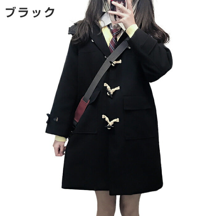 【7日内出荷】ダッフルコート レディース スクールコート 中綿 キルティング ロング丈 フード付き アウター ジャケット 学生 通学 制服コーデ JK きれいめ カジュアル ゆったり 体型カバー おしゃれ 暖かい 防寒 厚手 通勤 デート プレゼント 彼女 娘