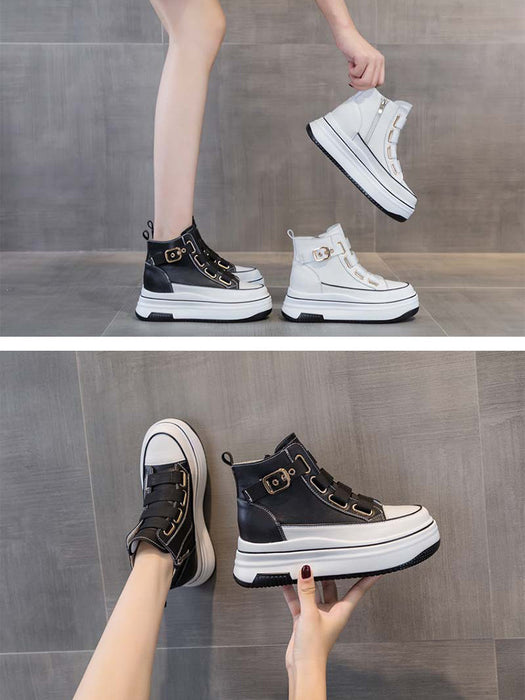 【7日内出荷】【6cmヒール】ショートブーツ レディース 黒 白 カジュアル 裏起毛 秋 冬 pu レザーシューズ レースアップ サイドゴア ブーツ 安定感 厚底 靴 韓国 原宿系 高校生 中学生 学生 通学 通勤 スポーツ 美脚 歩きやすい 疲れない 痛くない 大きいサイズ