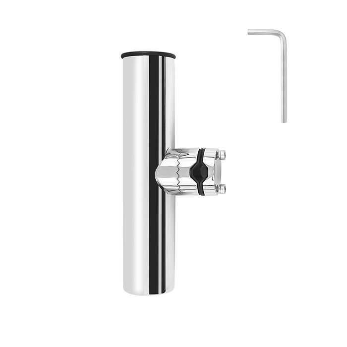 RAKU ロッドホルダー ステンレス製 クランプ式 角度調節可能 取り付け簡単 錆びにくい 水捌け良好 六角レンチ付き PVCシート付き 船 バイク 4個セット 2個セット