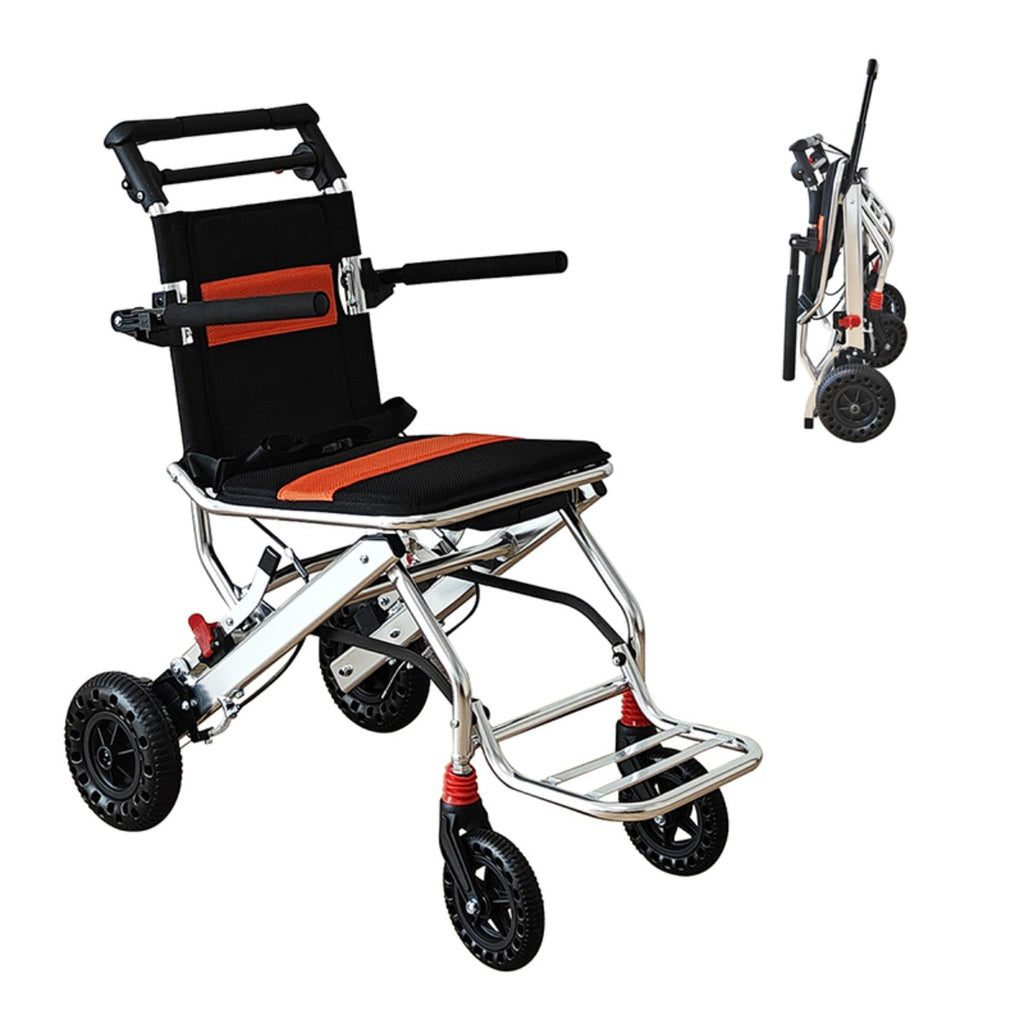 RAKU 車椅子 介助型 折りたたみ式 簡易車椅子 自立型 持ち運び易い