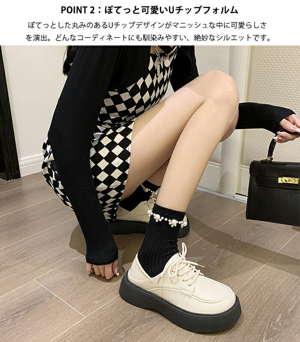 【7日内出荷】【 4cmヒール】オックスフォードシューズ レディース 厚底 ミュール かかとが踏める バブーシュ 合皮 スリッポン ローファー Uチップ プラットフォーム 歩きやすい 疲れにくい 美脚 身長アップ 学生 OL 通勤 通学 黒 白 オールシーズン