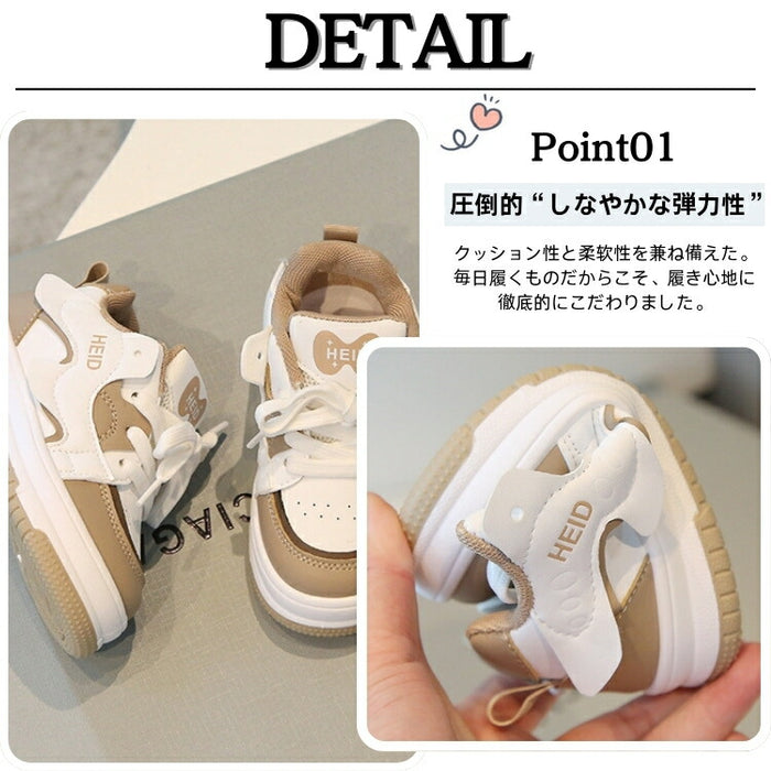 【7日内出荷】子供靴 キッズ スニーカー 幼児 シューズ 子ども 秋 きれいめ 運動靴 歩きやすい スポーツシューズ 子供 グレー カーキ 黒 キッズ シューズ 女の子 男の子 小学生 外出 滑り止め 屈曲性 柔らかい 疲れない アウトドア 滑りにくい 子供 スニーカー 14 15 16 17 18 19cm