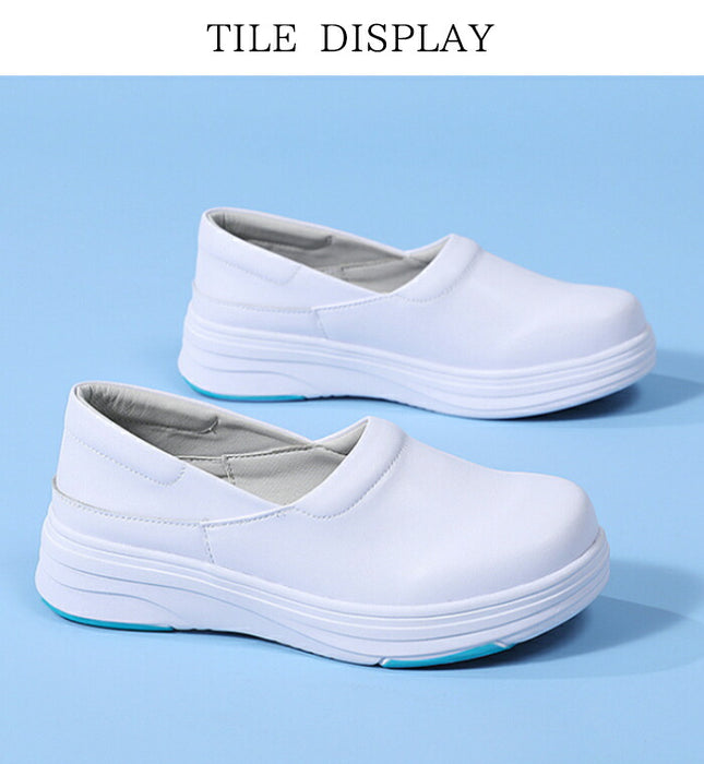 【7日内出荷】ナースシューズ  疲れにくい 軽量 静音 スリッポン 白 レディース メンズ 滑らない 通気性 軽い クッション性 衝撃吸収 介護シューズ 室内履き 作業靴 医療用 防滑 清掃 病院 看護師 介護士 立ち仕事 ナース 男女兼用 ブラック ホワイト