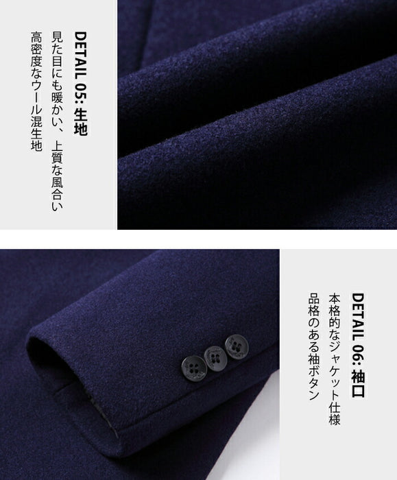 【裏地が選べる】チェスターコート メンズ ジャケット ビジネス アウター 厚手 中綿コート 中綿ジャケット ウールコート ロングコート 暖か 防寒 アウター カジュアル おしゃれ シンプル 無地 通勤 男性 秋冬 服 ブルゾン 黒 グレー ワインレッド ネイビー キャメル