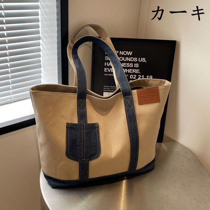 【7日内出荷】【2way】レディース 大容量 A4 対応 トートバッグ 帆布キャンバスバッグ 通勤 通学 おしゃれ シンプル 高品質