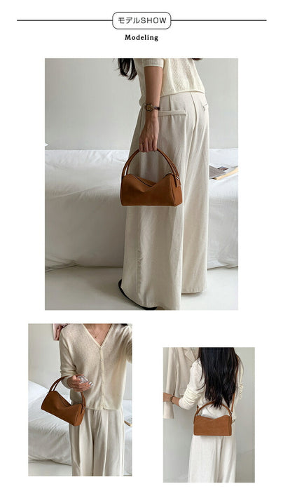 【2way】スエード調 ショルダーバッグ レディース 斜めがけ 手提げ スエードバッグ トートバッグ ボストンバッグ ハンドバッグ 肩掛けバッグ ミニ 柔らか きれいめ 大人可愛い 小さい 鞄 高級感 おしゃれ 秋 冬 通勤通学 お仕事バッグ お出かけ