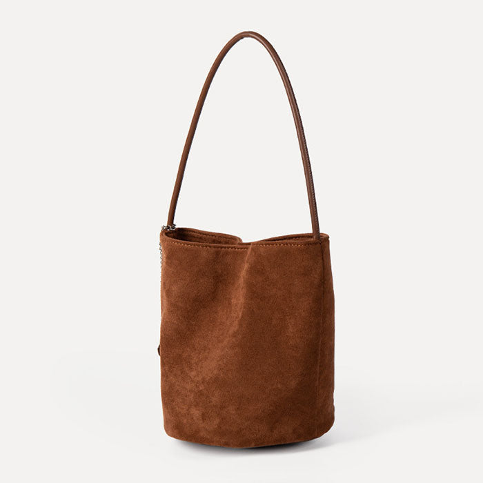 【7日内出荷】【2way】トートバッグ スウェード バッグ レディース バケツ型 ミニトートバッグ 手提げ 通勤 お仕事バッグ 鞄 ハンドバッグ ママバッグ 柔らか 大人 上品 高見え マグネット 高級感 お出かけ デート かわいい 通学 母の日 クリスマス プレゼント