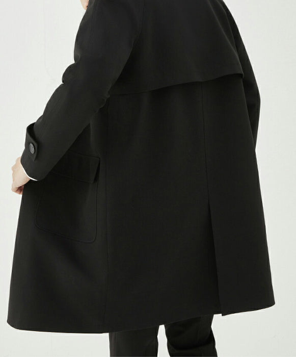 【M-2XL】ステンカラーコート メンズ ビジネス コート スプリングコート オーバーサイズ ビッグシルエット 薄手 ゆったり ロングコート アウター 仕事 カジュアル 通勤 通学 きれいめ シンプル 無地 韓国 ファッション 春服 秋服 黒 グレージュ