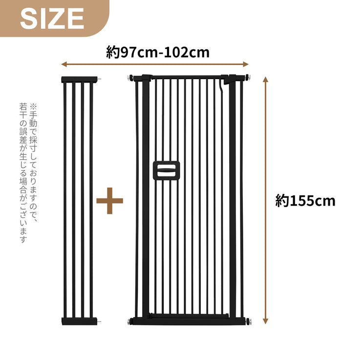 RAKU ペットゲート ペット ゲート 高さ155cm 全区間隙間間隔3.5CM ハイ