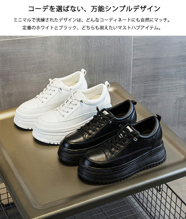 【8cmUP】厚底スニーカー レディース インヒールスニーカー シークレットシューズ ヒールスニーカー ローカット 人気 美脚 脚長効果  身長アップ ウォーキングシューズ 歩きやすい 疲れない きれいめ 韓国 通勤 通学 靴 白 黒 オールシーズン